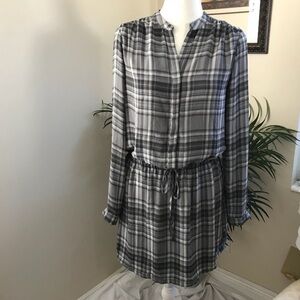 2/$20 Dalia Long Sleeve Drawstring Waist Poly Dress 4